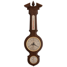 Часы с барометром и термометром настенные