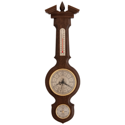 Часы с барометром и термометром настенные