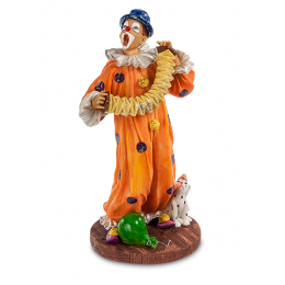 Статуэтка Veronese "Клоун с гармошкой" (color) WS-675