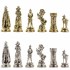 Настольные шахматы "Средневековые рыцари" доска 44х44 см из камня лемезит змеевик