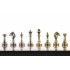 Шахматы с металлическими фигурами "Стаунтон" доска 28х28 см из креноида