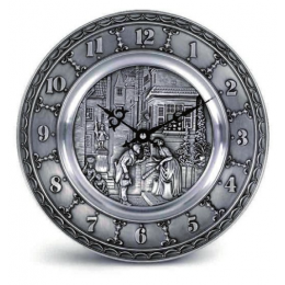 Декоративные настенные часы из олова "Spitzweg" d25см