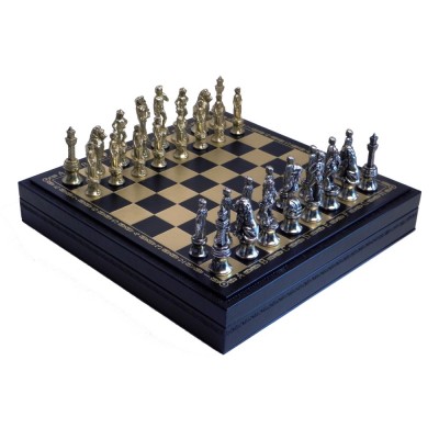 Подарочные Шахматы Italfama "Микельанжело" набор игр 3 в 1 (шашки, нарды, шахматы) 35 см.
