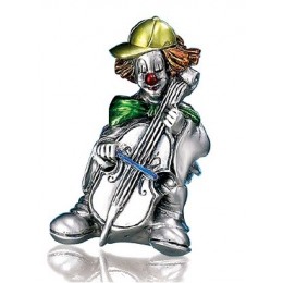 Подарочная Статуэтка с серебрением Mida 120224 "Клоун с виолончелью", выс.10см