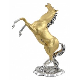 Подарочная Статуэтка Principi Argenti 280Oro "Конь на дыбах-серебро с золотом"