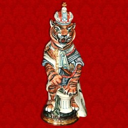 Подарочный штоф "Тигр-император" (цветной с золотом)