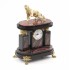 Декоративные часы "Саблезубый Тигр" из бронзы и родонита