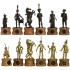 Шахматы исторические эксклюзивные "Бородино" с чернеными фигурами из цинкового сплава