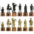 Шахматы исторические эксклюзивные "Полтавское сражение" с чернеными фигурами из цинкового сплава
