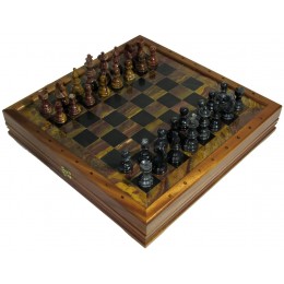 Подарочные Шахматы каменные Американские (высота короля 3,50)