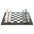 Каменные шахматы "Русские народные сказки" доска 44х44 см мрамор змеевик