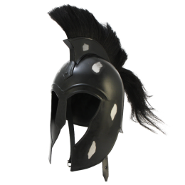 Шлем "Троянский" черный с черным плюмажем
