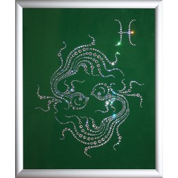 Картина с кристалами Swarovski "Знак зод. Рыбы"