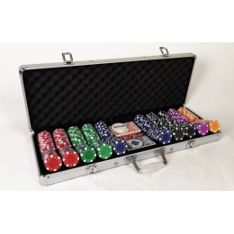 Набор для покера 500 фишек без номинала "Tournament" в алюминиевом кейсе