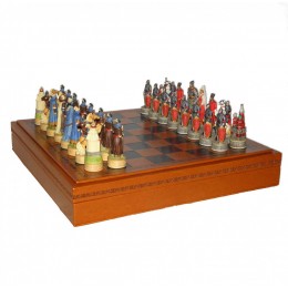 Шахматы Italfama "Куликовская битва" набор игр 3 в 1 (шашки, нарды, шахматы) 35 см.