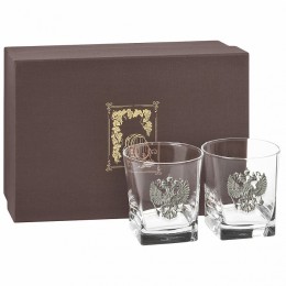 Набор из 2-х бокалов для виски Герб в подарочной коробке