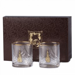 Набор из 2-х бокалов для виски Кремль в подарочной коробке