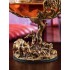 Набор из 2-х бокалов для коньяка 420 мл "Охота на Кабана+Охота на Медведя" (новые), упаковка пейсли, ложемент коричневый шелк