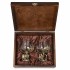Набор из 2-х бокалов для коньяка 420 мл "Гордый Орел", упаковка деревянная шкатулка, ложемент коричневый шелк