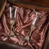 Набор из двух бокалов для вина "Романтик" в деревянной шкатулке