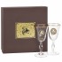 Набор бокалов для вина/шампанского "Ретро" с накладкой "Водолей" в подарочной коробке
