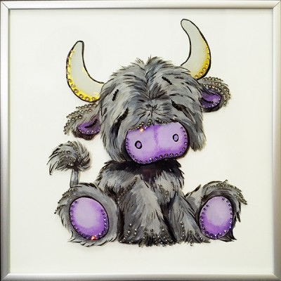 Картина Swarovski "Плюшевый бычок"