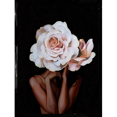 Картина Сваровски "Девушка с розой"