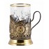 Набор для чая "ГИБДД" (3 пр.) (стакан - хрусталь, деревянный футляр,  ложка - нерж. сталь зол.)