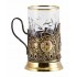 Набор для чая "ГИБДД" (3 пр.) (стакан - хрусталь, деревянный футляр,  ложка - нерж. сталь зол.)