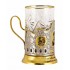 Набор для чая "Золотая женщина!  в/з(3 пр.) дерев. футляр, хруст.стакан, гравир., ложка нерж. зол. грав.