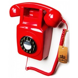Настенный телефон в стиле ретро GPO 746 Wall Red