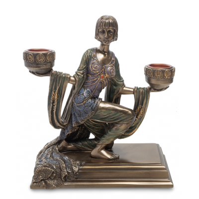 Подсвечник Veronese "Леди с чашами огня" (bronze)
