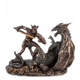 Статуэтка Veronese "Зигфрид, побеждающий Дракона" (bronze/gold)