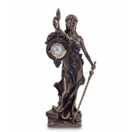 Статуэтка с часами Veronese "Фемида - богиня правосудия" (bronze)