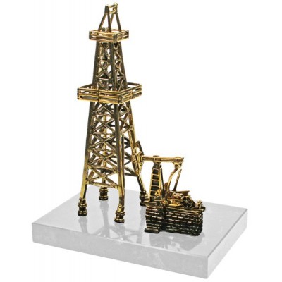 Бронзовая статуэтка "Нефтяная вышка" выс.17см