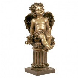 Декоративная статуэтка "Ангел на колонне", выс.48см