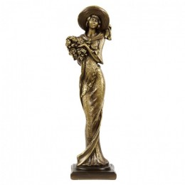 Декоративная статуэтка "Дама с букетом", выс.47см