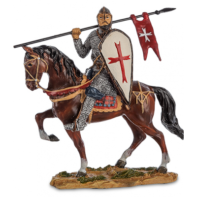 Фигурка Veronese "Конный рыцарь крестоносец" (олово)