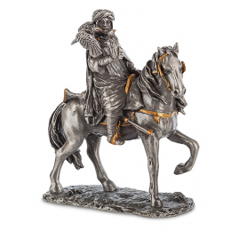 Фигурка Veronese "Охотник воин с соколом" (олово)