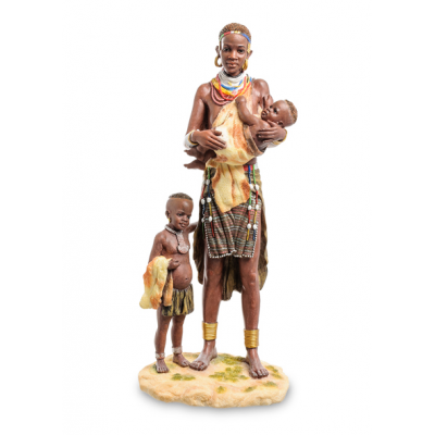 Статуэтка Veronese "Африканка с детьми" (color)