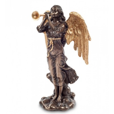 Статуэтка Veronese "Ангел, играющий на трубе" (bronze/gold)