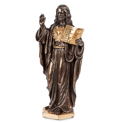 Статуэтка Veronese "Иисус с Ветхим Заветом" (bronze/gold)