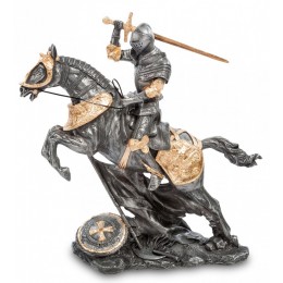 Статуэтка Veronese "Рыцарь на коне" (black/gold)