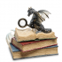 Статуэтка Veronese "Дракон на книгах" (color)