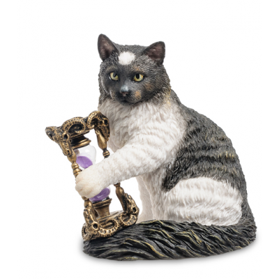 Статуэтка Veronese "Кот с песочными часами" (Лиза Паркер) (color)