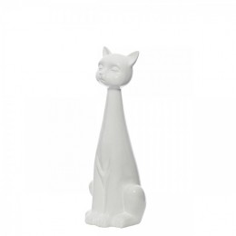 Декоративная статуэтка "Белый кот", выс.44см