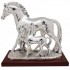 Статуэтка Exetera Argenti "Лошадь с жеребёнком", посеребрение