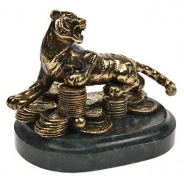Статуэтка "Тигр на монетах"