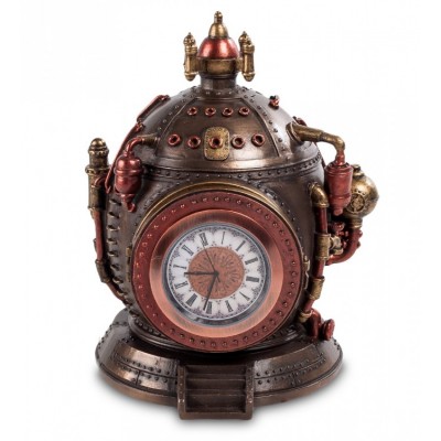 Шкатулка с часами в стиле Стимпанк Veronese "Машина времени" (bronze)