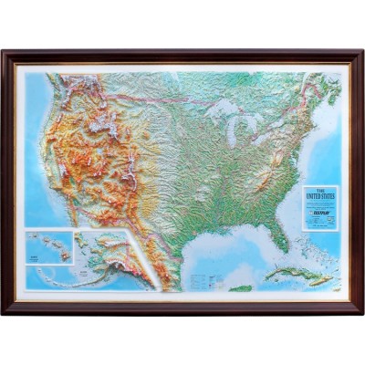 Объемная карта-панорама США 1200Х900Х80мм